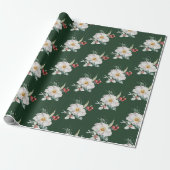 Groen botanisch feest inpakpapier (Uitgerold)