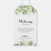 Groen Botanisch Foliage Bruiloft Welkom Cadeaulabel (Voorkant)