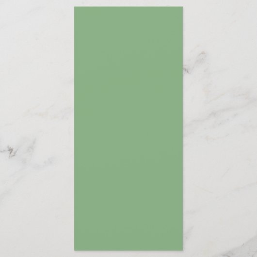 Groen Botanisch Foliage Kalligrafie Diner Menu (Achterkant)