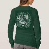 Groen Botanisch Lijst Plant Lady Groen T-shirt (Achterkant)