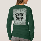 Groen Botanisch Lijst Plant Lady T-Shirt (Achterkant)