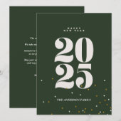 Groen  Botanisch Lijst Vrolijk Kerstfeest Holi Feestdagenkaart (Voorkant / Achterkant)