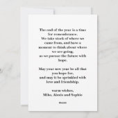 Groen Botanisch Lijst Vrolijk kerstkaartje Feestdagenkaart (Achterkant)