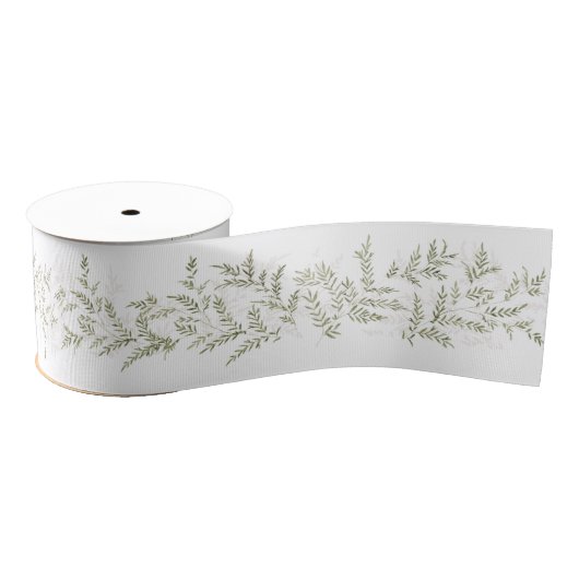 groen botanisch loof grosgrain lint (Spoel)