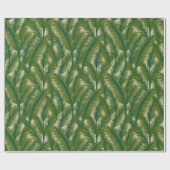 Groen Botanisch Palmblad Inpakpapier (Vlak)