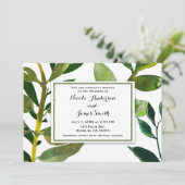 Groen botanisch Plant laat een legant huwelijk ove Kaart (Staand voorkant)