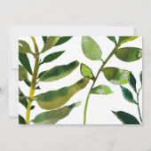 Groen botanisch Plant laat een legant huwelijk ove Kaart (Achterkant)
