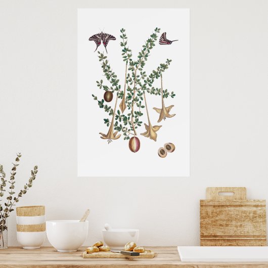  groen botanisch poster (Keuken)