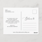 Groen botanisch script foto bruiloft dank u briefkaart (Achterkant)