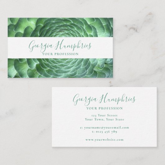 groen botanisch Visitekaartje (Voorkant / Achterkant)