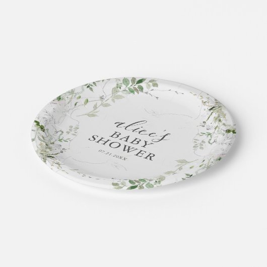 Groen Botanisch Vrijgezellenfeest Papier Bord (Gekanteld)