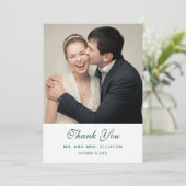 Groen Botanisch Waterverf Patroon | Dank u Bedankkaart (Staand voorkant)