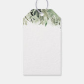 Groen Botanische Garland Bruiloft Cadeaulabel (Achterkant)