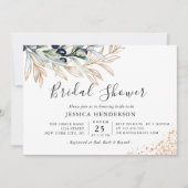 Groen Botanische Olijf, Goud Vrijgezellenfeest Kaart (Voorkant)