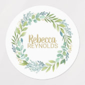 Groen Botanische Waterdichte Etiketten Labels (Design 2)