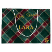 Groen, Bourgondië en Wit Kruisgespeelde Custom Groot Cadeauzakje (Achterkant)