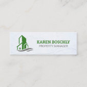 Groen bouwpictogram mini visitekaartje (Voorkant)