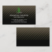 Groen bouwpictogram Professioneel zwart Modern Visitekaartje (Voorkant / Achterkant)