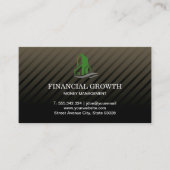 Groen bouwpictogram Professioneel zwart Modern Visitekaartje (Voorkant)