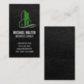 Groen bouwpictogram visitekaartje (Voorkant / Achterkant)