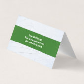 Groen bouwpictogram visitekaartje (Achterkant)