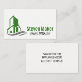 Groen bouwpictogram visitekaartje (Voorkant / Achterkant)