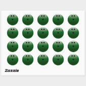 GROEN BOWLING BALL RONDE STICKER (Vel)