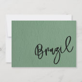 Groen Brazilië Paspoort Bedankkaart (Achterkant)