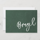 Groen Brazilië Paspoort Bedankkaart (Achterkant)