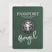 Groen Brazilië paspoort Bewaar de datum Save The Date (Voorkant)