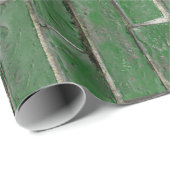Groen Brick-wandpatroon Cadeaupapier (Rol Hoek)