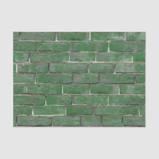 Groen Brick-wandpatroon Tissuepapier (Voorkant)