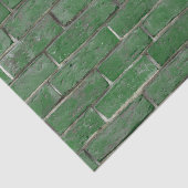 Groen Brick-wandpatroon Tissuepapier (Detail)