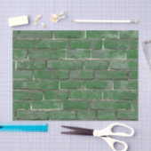 Groen Brick-wandpatroon Tissuepapier (Craft)