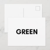 groen briefkaart (Voorkant / Achterkant)
