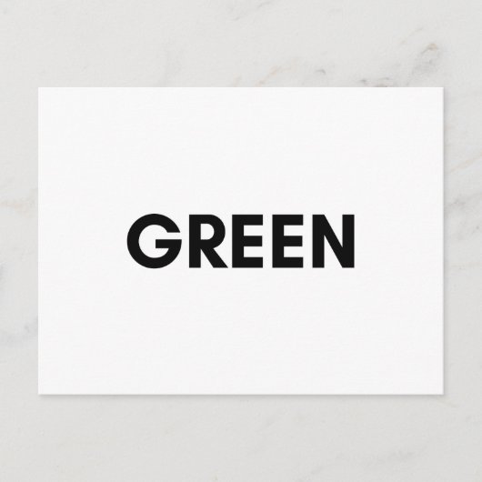 groen briefkaart (Voorkant)