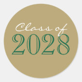 Groen & Brons Afstuderen Envelop Seal Stickers (Voorkant)