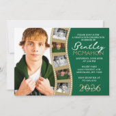 Groen & Brons Fotofilmstrip Afstuderen Collage Kaart (Voorkant)