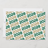 Groen & Brons Goud 3 Foto Afstuderen Uitnodiging (Achterkant)