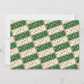 Groen & Brons Goud 3 Foto Afstuderen Uitnodiging (Achterkant)