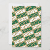 Groen & Brons Goud Afstuderen Fotouitnodiging Kaart (Achterkant)