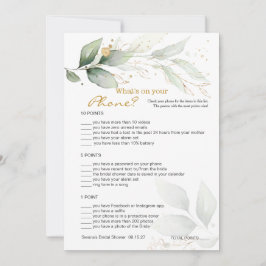 Groen Bruids Telefoon spel/Bruiloft Scramble Kaart