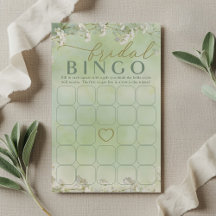 Groen Bruidsbingospel met Wilde Bloemen