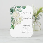 GROEN BRUIDSDOUCHE UITNODIGING (Staand voorkant)