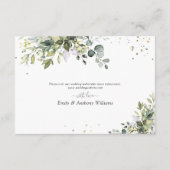 Groen Bruiloft Behuizing Kaart (Achterkant)