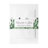 groen bruiloft buik band uitnodigingen wikkel (Voorkant Voorbeeld)