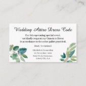 Groen Bruiloft Ceremonie Kleding Jurk Code Informatiekaartje (Voorkant)