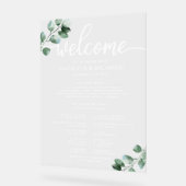 Groen Bruiloft Ceremonie Programma Teken Acryl Bord (Hoek)