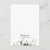 Groen Bruiloft Details Behuizing Kaart elegant (Achterkant)