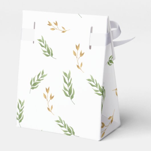 Groen Bruiloft Favor Gift Label botanisch Bedankdoosjes (Achterkant)